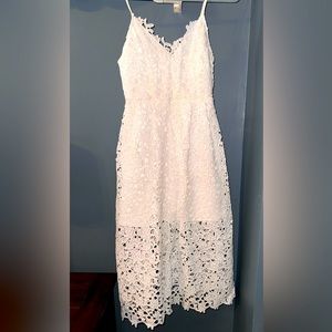White lace ASTR dress from Nordstrom